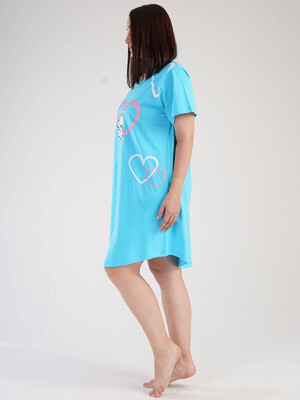 Купить Хлопковая туника с коротким рукавом VIENETTA 3040150000 в Украина в Lingerie.ua - Одяг для дому та відпочинку, Фото 5