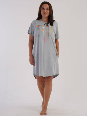 Купить Хлопковая туника большого размера с карманами VIENETTA 3070040000 в Украина в Lingerie.ua - Одяг для дому та відпочинку, Фото 2