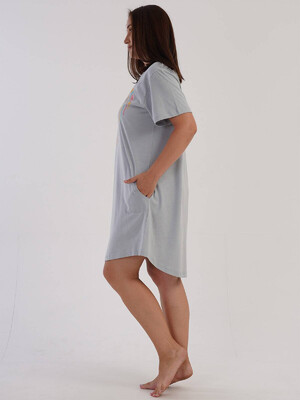 Купить Хлопковая туника большого размера с карманами VIENETTA 3070040000 в Украина в Lingerie.ua - Одяг для дому та відпочинку, Фото 3