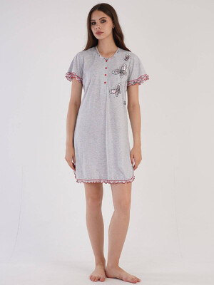 Купить Трикотажная ночная сорочка с коротким рукавом VIENETTA 3051055325 в Украина в Lingerie.ua - Одяг для дому та відпочинку, Видео