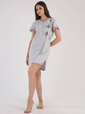 Купить Трикотажная ночная сорочка с коротким рукавом VIENETTA 3051055325 в Украина в Lingerie.ua - Одяг для дому та відпочинку, Фото 5