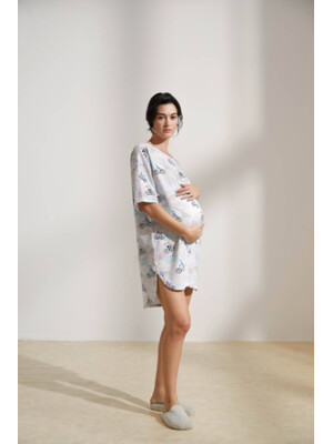 Купить Хлопковая туника свободного покроя с коротким рукавом HAYS 36222 в Украина в Lingerie.ua - Одяг для дому та відпочинку, Фото 1