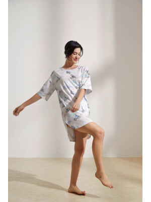 Купить Хлопковая туника свободного покроя с коротким рукавом HAYS 36222 в Украина в Lingerie.ua - Одяг для дому та відпочинку, Фото 7