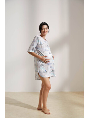 Купить Хлопковая туника свободного покроя с коротким рукавом HAYS 36222 в Украина в Lingerie.ua - Одяг для дому та відпочинку, Фото 6