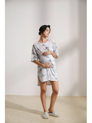 Купить Хлопковая туника свободного покроя с коротким рукавом HAYS 36222 в Украина в Lingerie.ua - Одяг для дому та відпочинку, Фото 5