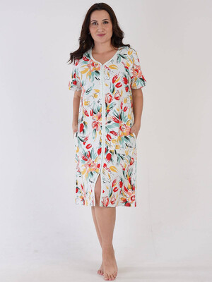 Купить Хлопковый халат на молнии VIENETTA 3100187519 в Украина в Lingerie.ua - Одяг для дому та відпочинку, Видео