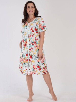 Купить Хлопковый халат на молнии VIENETTA 3100187519 в Украина в Lingerie.ua - Одяг для дому та відпочинку, Фото 4