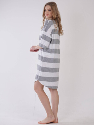 Купить Хлопковый халат рубашка на пуговицах VIENETTA 3090180000 в Украина в Lingerie.ua - Одяг для дому та відпочинку, Фото 3