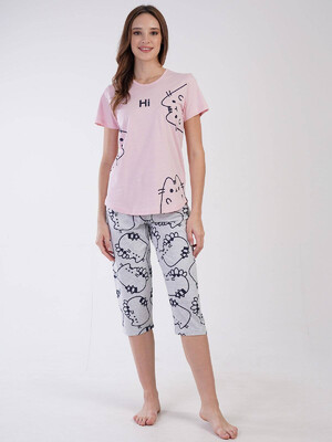 Купить Комплект женский из футболки и капри VIENETTA 3100361427 в Украина в Lingerie.ua - Одяг для дому та відпочинку, Фото 6