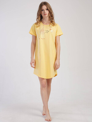 Купить Хлопковая туника с коротким рукавом VIENETTA 3110310000 в Украина в Lingerie.ua - Одяг для дому та відпочинку, Видео