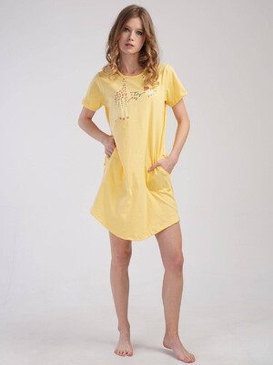 Купить Хлопковая туника с коротким рукавом VIENETTA 3110310000 в Украина в Lingerie.ua - Одяг для дому та відпочинку, Фото 3