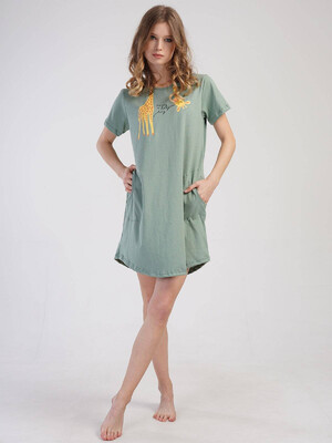 Купить Хлопковая туника с коротким рукавом VIENETTA 3110310000 в Украина в Lingerie.ua - Одяг для дому та відпочинку, Фото 4