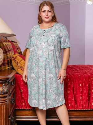 Купить Хлопковая ночная сорочка с коротким рукавом SABRINA I-11480 в Украина в Lingerie.ua - Одяг для дому та відпочинку, Фото 1