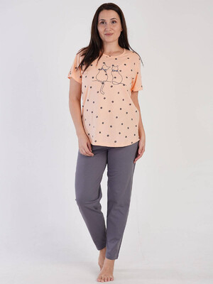 Купить Хлопковый комплект из футболки и брюк VIENETTA 3100701929 в Украина в Lingerie.ua - Одяг для дому та відпочинку, Видео