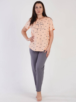 Купить Хлопковый комплект из футболки и брюк VIENETTA 3100701929 в Украина в Lingerie.ua - Одяг для дому та відпочинку, Фото 3