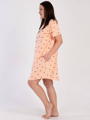 Купить Хлопковая туника большого размера с коротким рукавом VIENETTA 3100791929 в Украина в Lingerie.ua - Одяг для дому та відпочинку, Фото 4