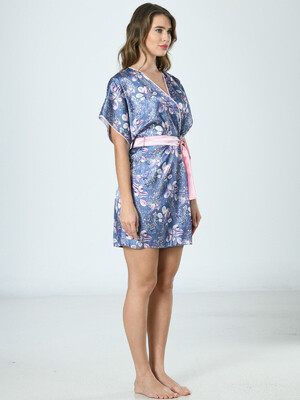 Купить Шелковый халат кимоно с цветочным принтом VIENETTA SATEEN 1608754982 в Украина в Lingerie.ua - Одяг для дому та відпочинку, Фото 4