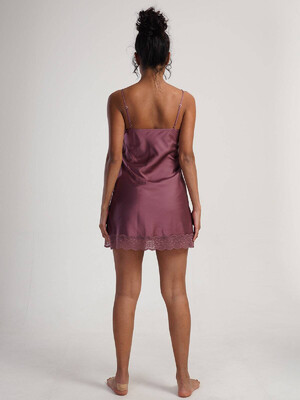 Купить Шелковый пеньюар короткий с кружевом VIENETTA 1612085319 в Украина в Lingerie.ua - Одяг для дому та відпочинку, Фото 2