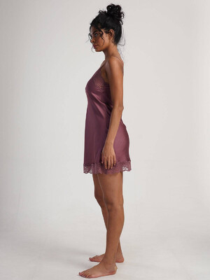 Купить Шелковый пеньюар короткий с кружевом VIENETTA 1612085319 в Украина в Lingerie.ua - Одяг для дому та відпочинку, Фото 3