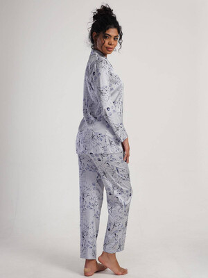 Купить Шелковая пижама с рубашкой на пуговицах VIENETTA 1616965364 в Украина в Lingerie.ua - Одяг для дому та відпочинку, Фото 4