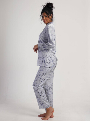 Купить Шелковая пижама с рубашкой на пуговицах VIENETTA 1616965364 в Украина в Lingerie.ua - Одяг для дому та відпочинку, Фото 5