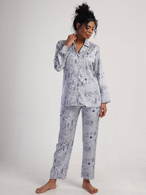 Купить Шелковая пижама с рубашкой на пуговицах VIENETTA 1616965364 в Украина в Lingerie.ua - Одяг для дому та відпочинку, Фото 6