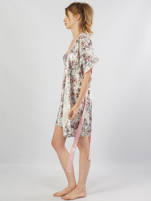 Купить Шелковый халат с коротким рукавом VIENETTA SATEEN 1609450000 в Украина в Lingerie.ua - Одяг для дому та відпочинку, Фото 8