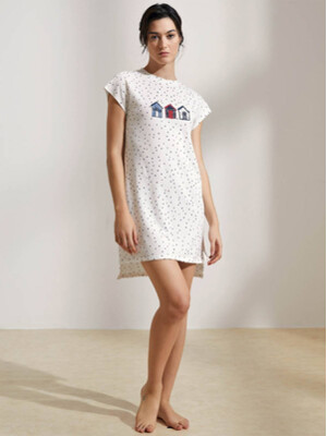 Короткая хлопковая туника с разрезами HAYS 36469