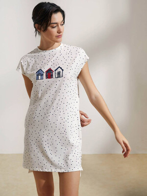 Купить Короткая хлопковая туника с разрезами HAYS 36469 в Украина в Lingerie.ua - Одяг для дому та відпочинку, Фото 3