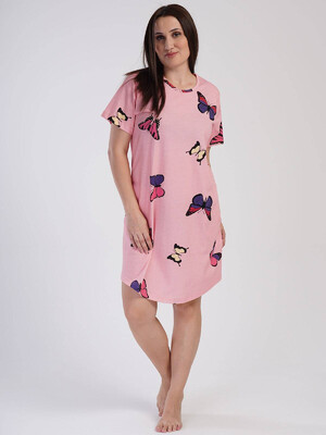 Купить Хлопковая туника большого размера с коротким рукавом VIENETTA 3120612064 в Украина в Lingerie.ua - Одяг для дому та відпочинку, Фото 3