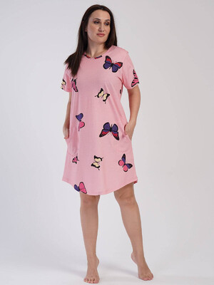 Купить Хлопковая туника большого размера с коротким рукавом VIENETTA 3120612064 в Украина в Lingerie.ua - Одяг для дому та відпочинку, Фото 6