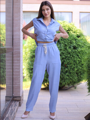 Купить Летний женский костюм из рубашки и брюк LINGERIE 170711 в Украина в Lingerie.ua - Одяг для дому та відпочинку, Фото 12