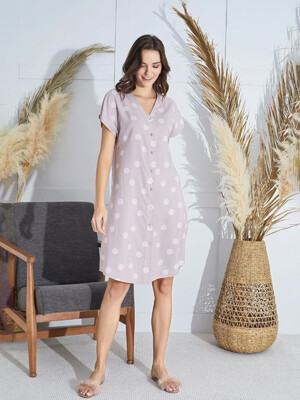 Купить Летний халат на пуговицах с коротким рукавом SEVIM 15924 в Украина