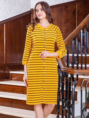 Купить Велюровый домашний халат на пуговицах COCOON O22-1253 в Украина в Lingerie.ua - Одяг для дому та відпочинку, Фото 4