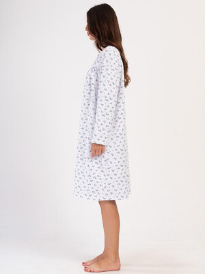 Купить Байковая ночная сорочка с длинным рукавом VIENETTA 1617053039 в Украина в Lingerie.ua - Одяг для дому та відпочинку, Фото 3