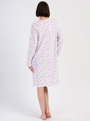 Купить Байковая ночная сорочка с длинным рукавом VIENETTA 1617103039 в Украина в Lingerie.ua - Одяг для дому та відпочинку, Фото 2