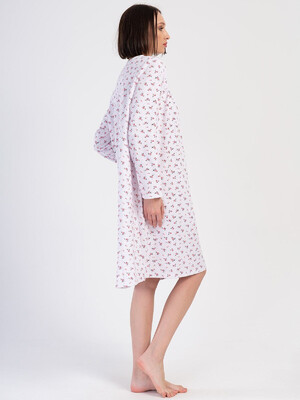 Купить Байковая ночная сорочка с длинным рукавом VIENETTA 1617103039 в Украина в Lingerie.ua - Одяг для дому та відпочинку, Фото 5