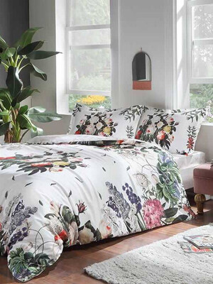 Купить Двуспальный комплект постельного белья TAC Saten Cherlin в Украина в Lingerie.ua - Одяг для дому та відпочинку, Фото 1