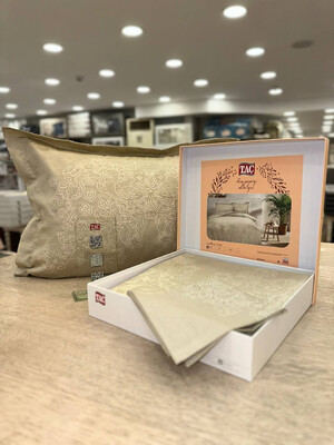 Купить Двуспальный комплект постельного белья TAC Saten Herta в Украина в Lingerie.ua - Одяг для дому та відпочинку, Фото 3