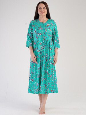 Купить Хлопковый халат большого размера на пуговицах VIENETTA 3030100542 в Украина в Lingerie.ua - Одяг для дому та відпочинку, Фото 3