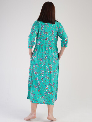 Купить Хлопковый халат большого размера на пуговицах VIENETTA 3030100542 в Украина в Lingerie.ua - Одяг для дому та відпочинку, Фото 4