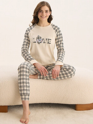 Купить Хлопковый домашний комплект с длинным рукавом SEVIM 16090 в Украина в Lingerie.ua - Одяг для дому та відпочинку, Фото 3