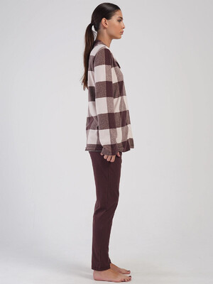 Купить Хлопковая женская классическая пижама VIENETTA PINK 4040391003 в Украина в Lingerie.ua - Одяг для дому та відпочинку, Фото 2