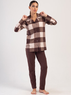 Купить Хлопковая женская классическая пижама VIENETTA PINK 4040391003 в Украина в Lingerie.ua - Одяг для дому та відпочинку, Фото 10