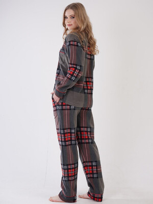 Купить Флисовая женская пижама на пуговицах VIENETTA 3100920246 в Украина в Lingerie.ua - Одяг для дому та відпочинку, Фото 10