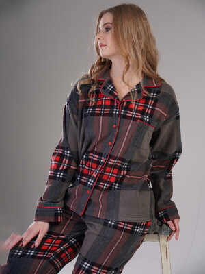 Купить Флисовая женская пижама на пуговицах VIENETTA 3100920246 в Украина в Lingerie.ua - Одяг для дому та відпочинку, Фото 9