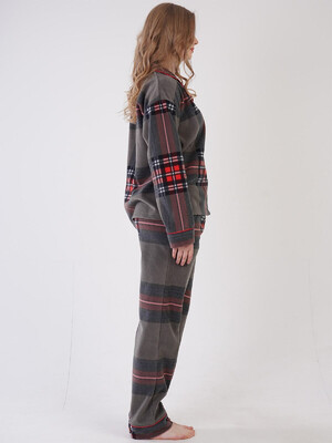 Купить Флисовая женская пижама на пуговицах VIENETTA 3100920246 в Украина в Lingerie.ua - Одяг для дому та відпочинку, Фото 8