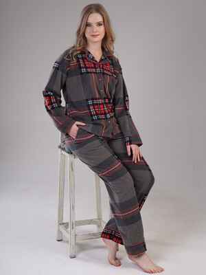 Купить Флисовая женская пижама на пуговицах VIENETTA 3100920246 в Украина в Lingerie.ua - Одяг для дому та відпочинку, Фото 13