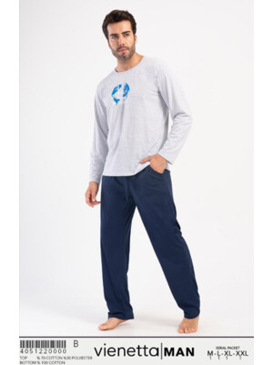 Купить Бавовняний домашній костюм з довгим рукавом VIENETTA MAN 4051220000 в Украина
