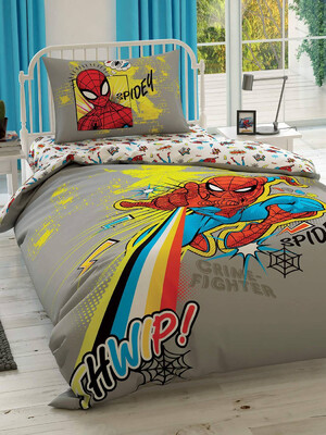 Купить Односпальный комплект постельного белья TAC Disney Spiderman Power с простыней на резинке в Украина